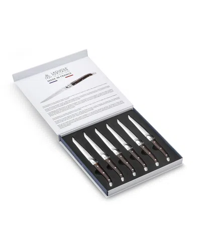 Laguiole Heritage Stainless Steel 6-pc. Premium Steak Knife Set In Brown