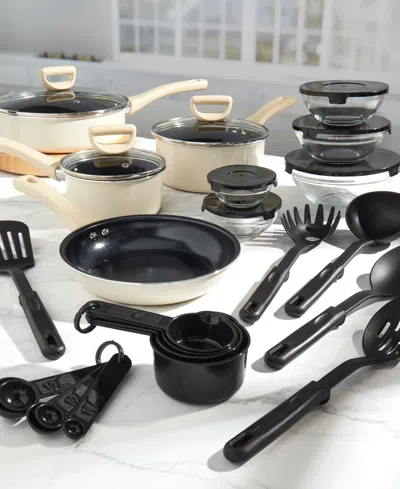 Basic Essentials Non-stick Aluminum 31-pc. Cookware Set In Neutral