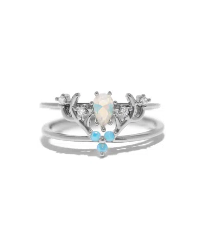 Girls Crew Harry Potter Patronus Crystal Ring Set In Silver