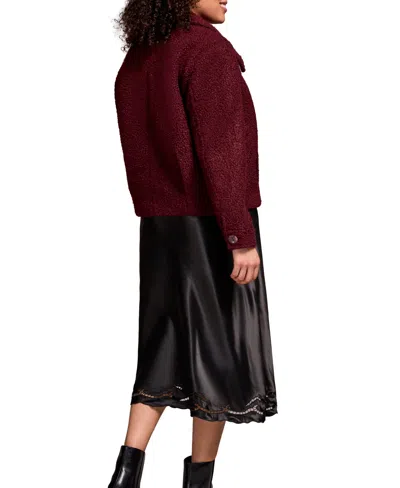 Tribal Women's Soft Boucle Button-front Jacket In Red