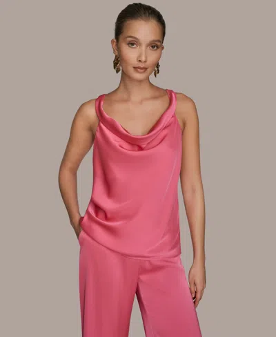 Donna Karan Women's Sleeveless Twisted-strap Camisole Top In Pink