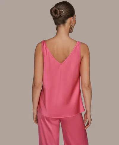 Donna Karan Women's Sleeveless Twisted-strap Camisole Top In Pink