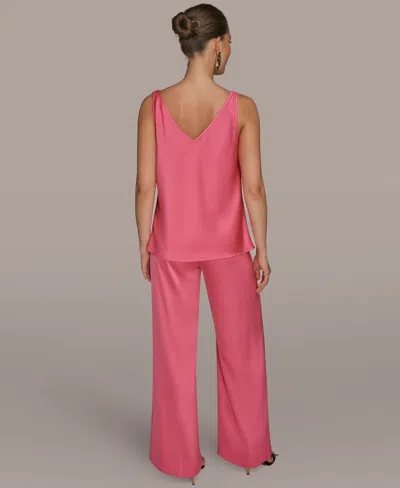 Donna Karan Women's Sleeveless Twisted-strap Camisole Top In Pink