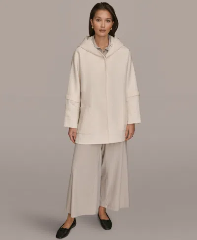 Donna Karan Weekend Women's Puffer Sleeve Cape Coat In White