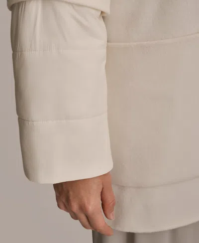 Donna Karan Weekend Women's Puffer Sleeve Cape Coat In White