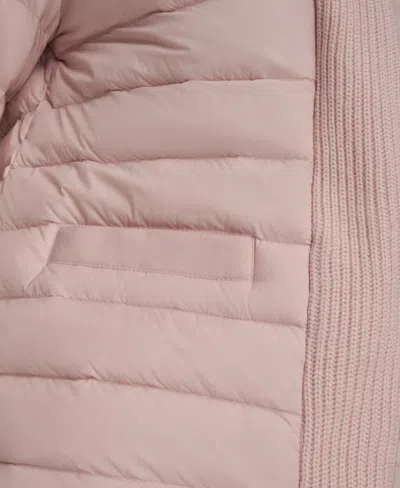 Donna Karan Weekend Women's Collared Puffer Jacket In Pink