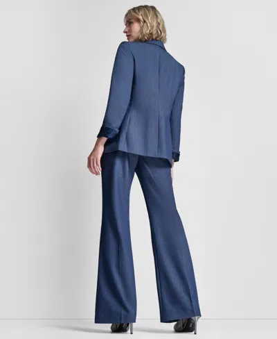 Dkny Women's Double Breasted Notch Collar Jacket In Blue