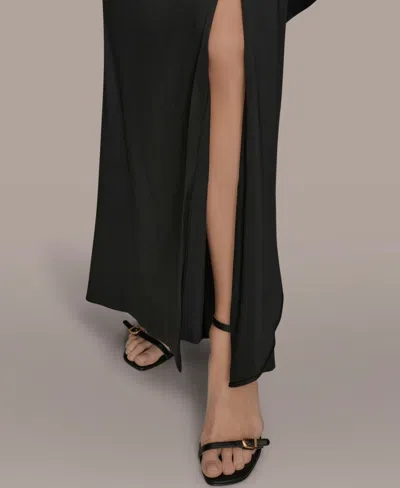 Donna Karan Women's Asymmetric Twist Strapless Gown In Black