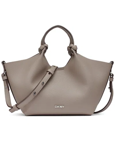 Dkny Paula Medium Magnetic Snap Tote Bag In Brown