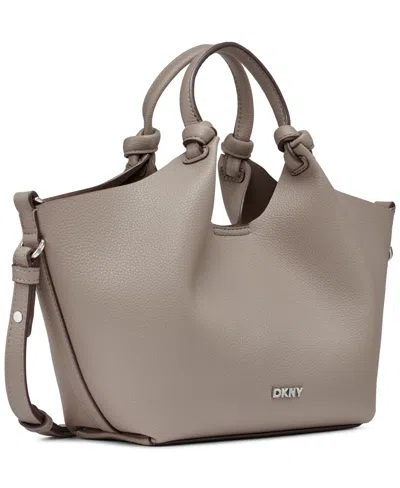 Dkny Paula Medium Magnetic Snap Tote Bag In Brown