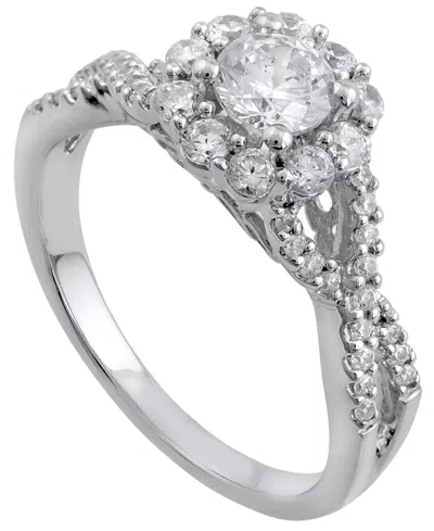 Macy's Diamond Ring (1 Ct. T.w.) In 14k White Gold In Silver