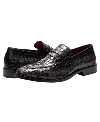 Carlos By Carlos Santana Men's Nocturne Penny Loafers In Black
