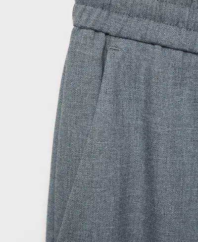 Mango Women's Elastic Waist Flared Pants In Gray