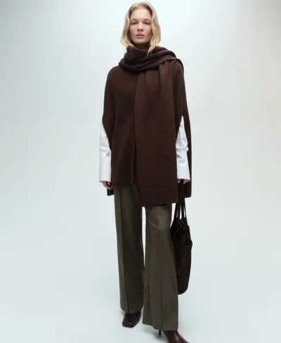 Mango Women's Elastic Waist Flared Pants In Green