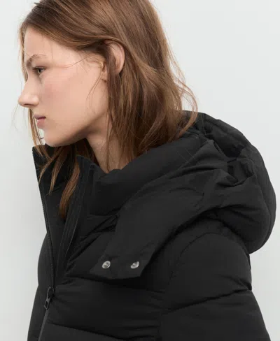 Mango Anorak Black In Black
