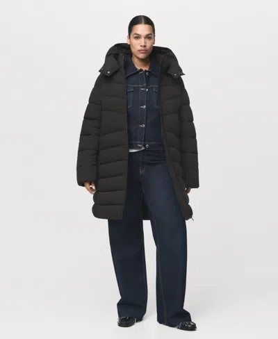 Mango Anorak Black In Black
