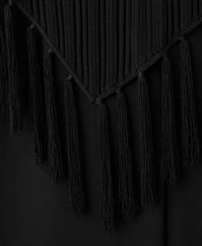 Mango Women's Fringed Jumpsuit In Black