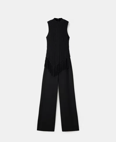 Mango Women's Fringed Jumpsuit In Black