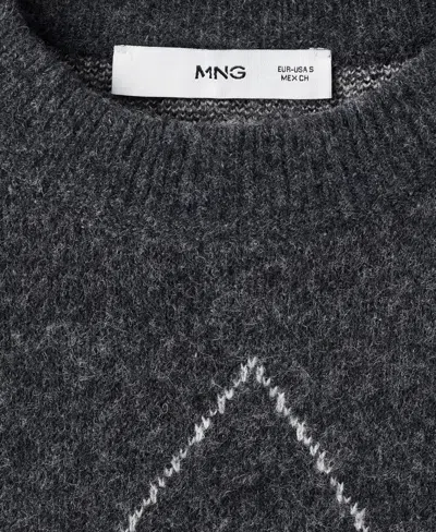 Mango Women's Diamond-patterned Knitted Sweater In Multi