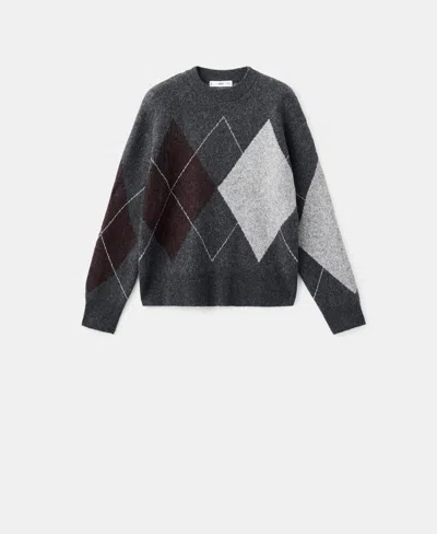 Mango Women's Diamond-patterned Knitted Sweater In Multi
