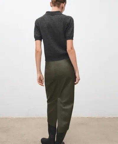 Mango Women's Polo Neck Sweater In Gray