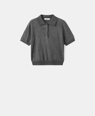 Mango Women's Polo Neck Sweater In Gray