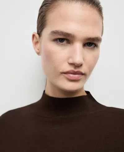 Mango Women's Knot Detail Sweater In Brown