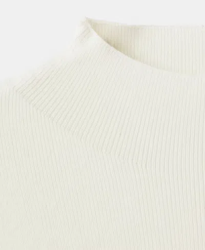 Mango Women's Perkins Neck Fitted Sweater In Silver