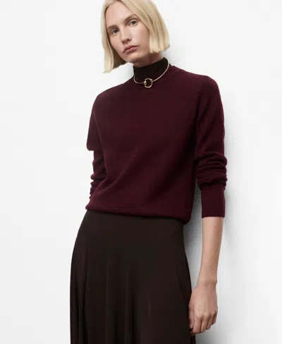 Mango Women's Medium-knit Sweater In Burgundy