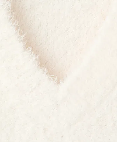 Mango Women's Fur-effect Knitted Sweater In Brown