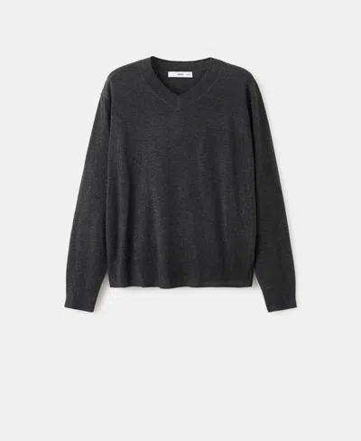 Mango Women's V-neck Knit Sweater In Black