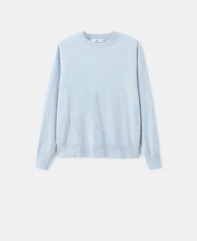 Mango Women's Fine-knit Crew-neck Sweater In Blue