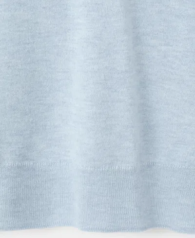 Mango Women's Fine-knit Crew-neck Sweater In Blue