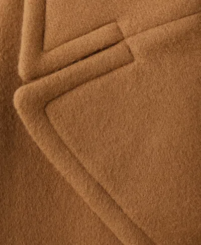 Mango Women's Lapel Manteco Wool Coat In Brown