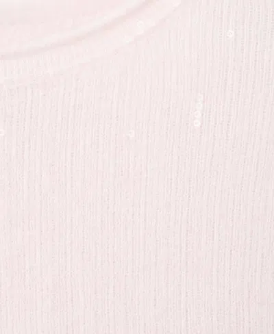 Mango Women's Short-sleeved Sequin Sweater In White