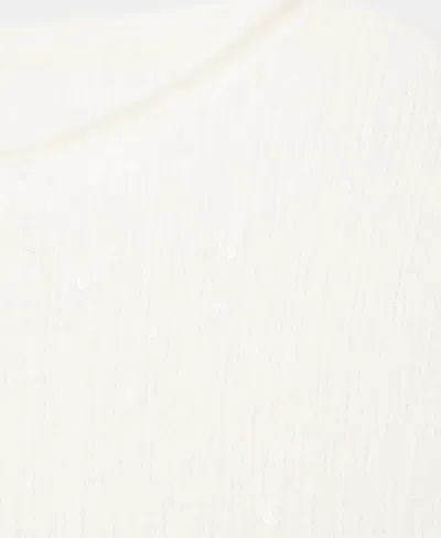 Mango Women's Short-sleeved Sequin Sweater In Gold