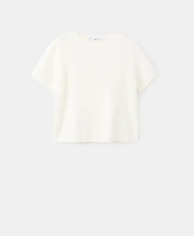 Mango Women's Short-sleeved Sequin Sweater In Gold