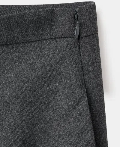 Mango Women's A-line Wool-blend Skirt In Gray