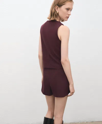 Mango Women's Buttons Suit Vest In Brown