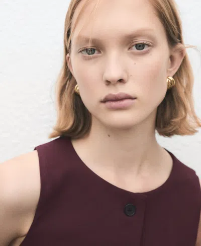 Mango Women's Buttons Suit Vest In Brown