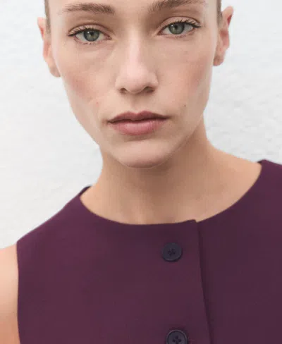 Mango Women's Buttons Suit Vest In Brown