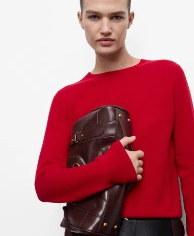 Mango Women's 100% Cashmere Sweater In Red