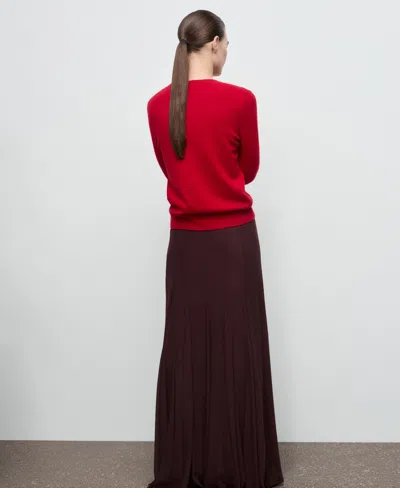 Mango Women's 100% Cashmere Sweater In Red