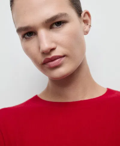 Mango Women's 100% Cashmere Sweater In Red