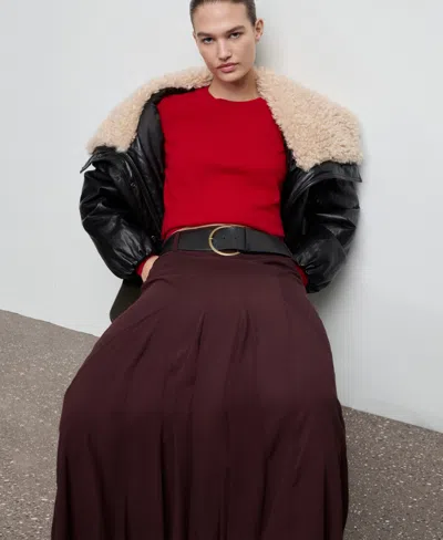 Mango Women's 100% Cashmere Sweater In Red