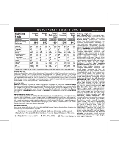 Bonnie & Pop Christmas Mixed Sweets Gift Crate, 4 Sections In Multi