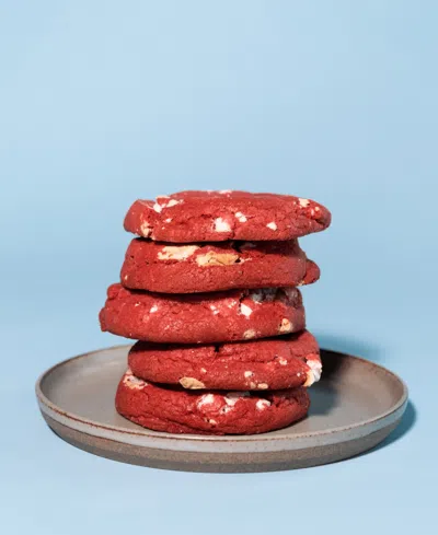 The Cravory Red Velvet Cookies Gift Box, 12 Cookies In Red
