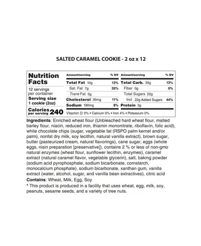 The Cravory Salted Caramel Cookies Gift Box, 12 Cookies In Yellow