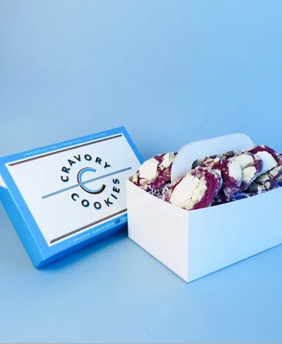 The Cravory Ube Cookies Gift Box, 12 Cookies In Transparent