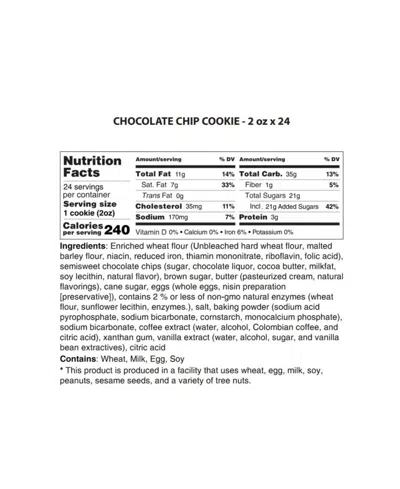 The Cravory Chocolate Chip Cookies Gift Box, 24 Cookies In White